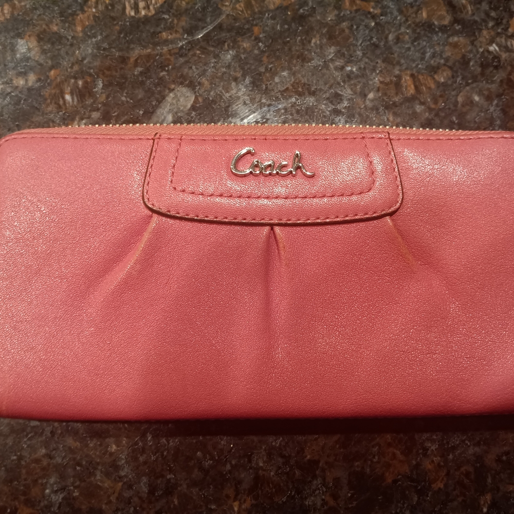 Coach Pink Leather Women's Clutch